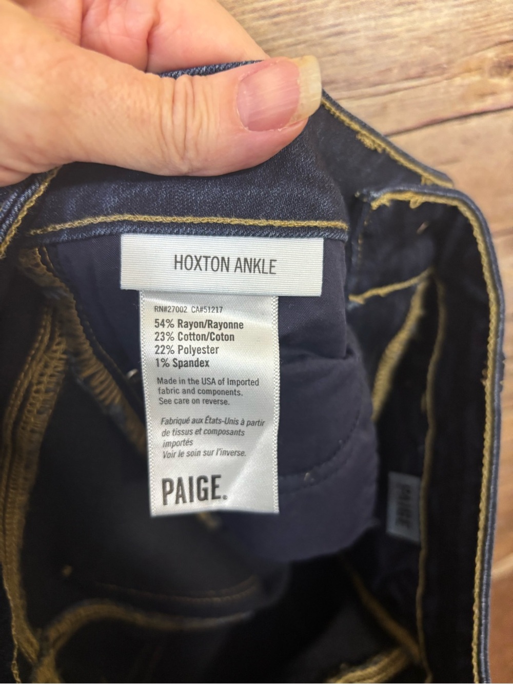 PAIGE Hoxton Ankle dark wash denim jeans Size 25 - Picture 8 of 8